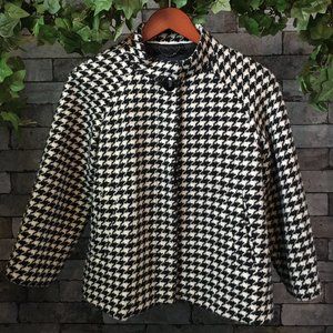 Banana Republic XS Houndstooth Wool Coat